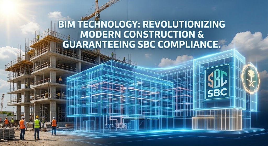How BIM Technology is Revolutionizing Modern Construction and Guaranteeing Saudi Building Code (SBC) Compliance.